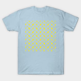 Yellow abstract vector shapes over turquoise T-Shirt